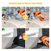 FIMEI 4PCS Drill Brushes Tough Nylon Bristles Multipurpose Cleaning Tools for Sinks / Toilets / Tiles / Car Tires