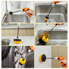 FIMEI 4PCS Drill Brushes Tough Nylon Bristles Multipurpose Cleaning Tools for Sinks / Toilets / Tiles / Car Tires
