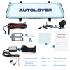 AutoLover T2 - 3 Car Driving Recorder 9.66 inch IPS Touchscreen Front and Rear Dual Lens WDR Star-light Night Vision