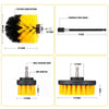 FIMEI 4PCS Drill Brushes Tough Nylon Bristles Multipurpose Cleaning Tools for Sinks / Toilets / Tiles / Car Tires