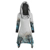 Halloween Tree Print Convertible Collar Longline Knitwear