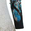 Halloween Tree Print Convertible Collar Longline Knitwear