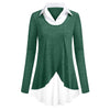 Plus Size Spliced 2 in 1 T-shirt