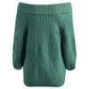 Off The Shoulder Plain Sweater