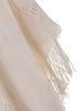 Fringed Lace Up Hooded Plus Size Poncho Sweater