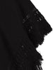 Fringed Lace Up Hooded Plus Size Poncho Sweater