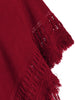 Fringed Lace Up Hooded Plus Size Poncho Sweater