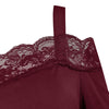 Lace Panel Cold Shoulder Plus Size Top