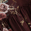 Women Blouse Floral Print Round Collar Long Sleeve for Daily Wear
