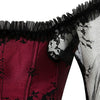 Plus Size Bell Lace Sleeves Ruffles Overbust Corset