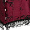 Plus Size Bell Lace Sleeves Ruffles Overbust Corset