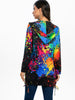 Splash Ink Pocket Zip Up Hoodie