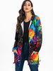 Splash Ink Pocket Zip Up Hoodie