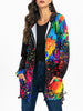 Splash Ink Pocket Zip Up Hoodie