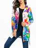 Splash Ink Pocket Zip Up Hoodie
