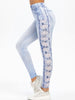 3D Lace Bowknot Print Jeggings