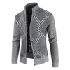 Geometric Pattern Long Sleeves Men Cardigan