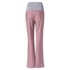Sports Yoga Striped Pants with High Waist and Wide Legs