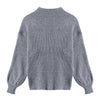 High Collar Solid Color Pullover for Women