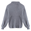 High Collar Solid Color Pullover for Women