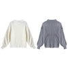 High Collar Solid Color Pullover for Women