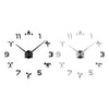Creative DIY Wall Clock Frameless Cartoon Sticker Home Decoration