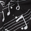 Music Notes Print Long Sleeve Button Up Festival Shirt