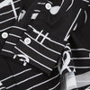 Music Notes Print Long Sleeve Button Up Festival Shirt