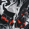 Halloween Night Pumpkins Print Button Up Long Sleeve Shirt