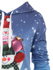 Snowman Front Pocket Christmas Loose Hoodie