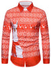 Grass Mud Horse Zigzag Graphic Button Up Shirt
