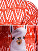 Grass Mud Horse Zigzag Graphic Button Up Shirt