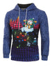 Christmas Singing Snowman Graphic Front Pocket Hoodie