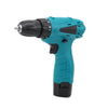12V Electric Drill Cordless Screwdriver Set with 2 Rechargeable Li-ion Batteries