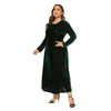 Velvet Long-sleeved Dress for Women