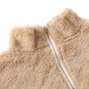 Pullover Plush Sweater with Zipper for Women