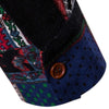 Patchworks Print Half-button Casual Shirt