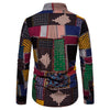 Patchworks Print Half-button Casual Shirt