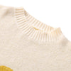 Floral Print Pullover Sweater Round Collar Long Sleeve Tightened Cuff for Women