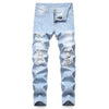 Splatter Paint Ripped Pencil Denim Pants
