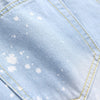 Splatter Paint Ripped Pencil Denim Pants