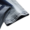 Ombre Print Patchworks Decoration Men Jeans