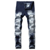 Ombre Print Patchworks Decoration Men Jeans