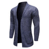 Solid Color Pocket Decoration Long-sleeved Men Cardigan