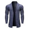 Solid Color Pocket Decoration Long-sleeved Men Cardigan