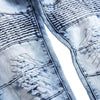 Drape Panel Ripped Design Flanging Men Jeans