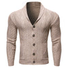 Single-breasted Knitted Long Sleeves Men Cardigan