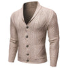 Single-breasted Knitted Long Sleeves Men Cardigan