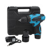 12V Electric Drill Cordless Screwdriver Set 2 Speed Setting with 2 Rechargeable Li-ion Batteries