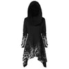Halloween Tree Print Convertible Collar Longline Knitwear